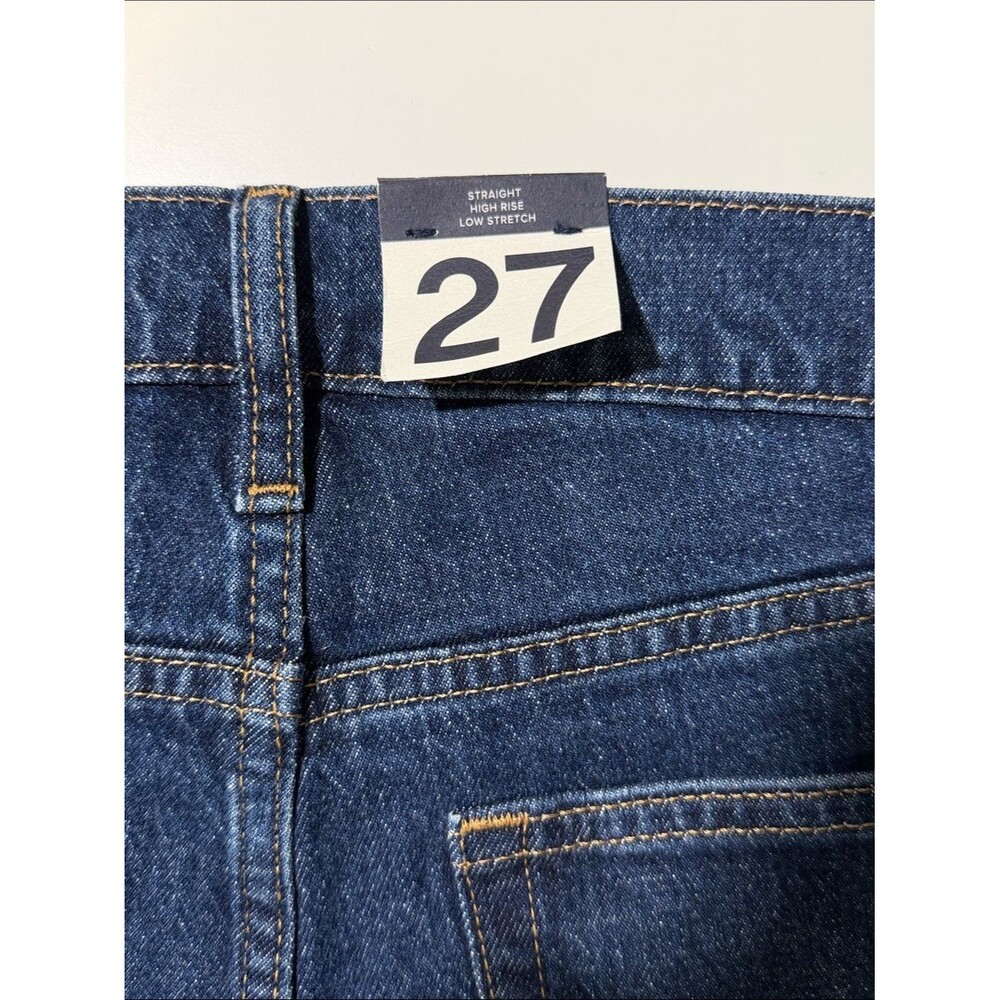 NWT GAP Women’s Dark Indigo Blue Cheeky Straight High Rise in Size 27 | 4 - Picture 6 of 7